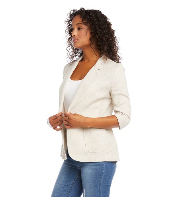 Petite Size Ruched Sleeve Jacket - Image 3