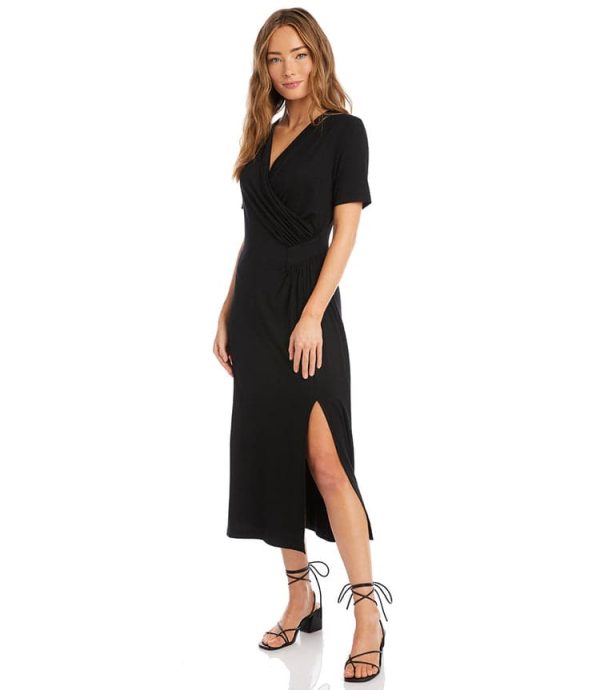 Faux Wrap Midi Dress - Image 4