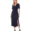Faux Wrap Midi Dress - Image 2