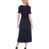 Faux Wrap Midi Dress - Image 4