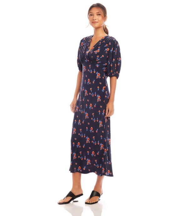 Bias Puff Sleeve Dress - Image 4