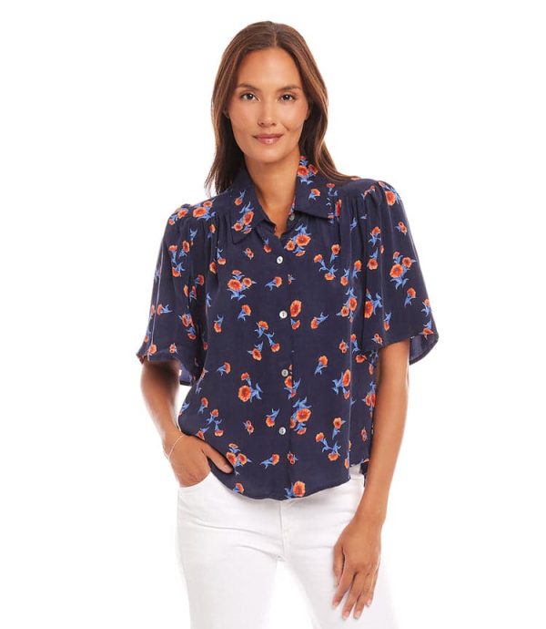 Shirred Button Up Blouse - Image 2