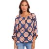 Blouson Sleeve Peasant Top - Image 2