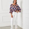 Blouson Sleeve Peasant Top - Image 5