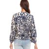 Blouson Sleeve Tie Front Top - Image 5
