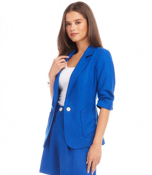 Ruched Sleeve Jacket - Image 2
