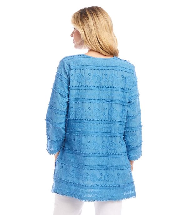 3/4 Sleeve Embroidered Tunic - Image 4
