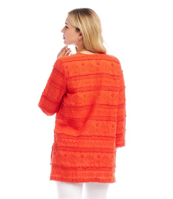 3/4 Sleeve Embroidered Tunic - Image 5