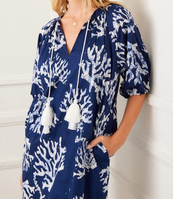 Puff Sleeve Tassel Dress - Image 2