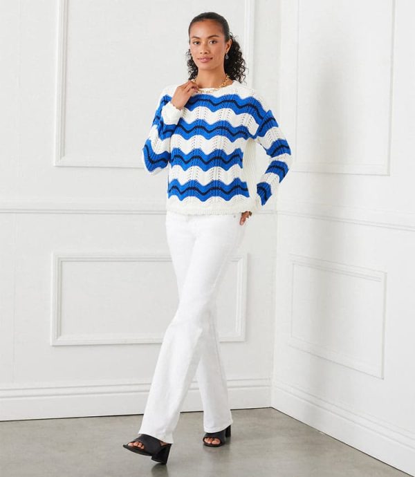 Pointelle Zigzag Sweater - Image 2