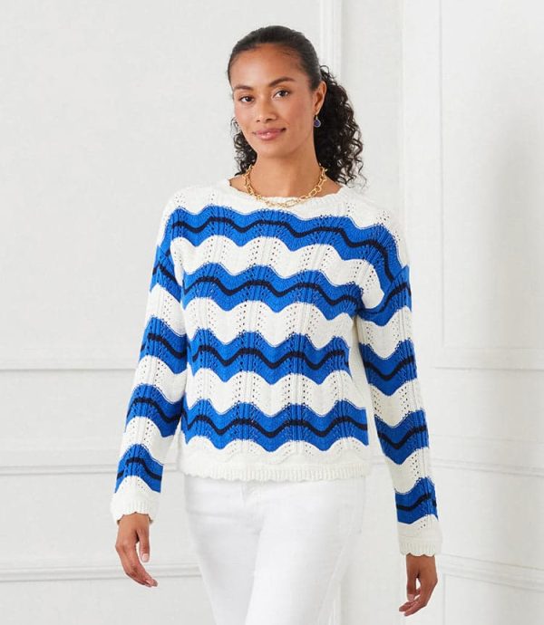 Pointelle Zigzag Sweater - Image 6