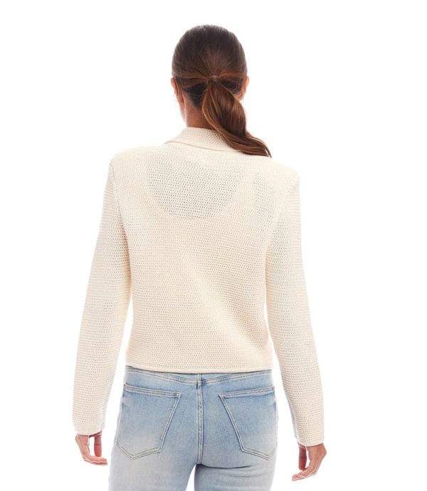 Button Up Blazer Sweater - Image 4