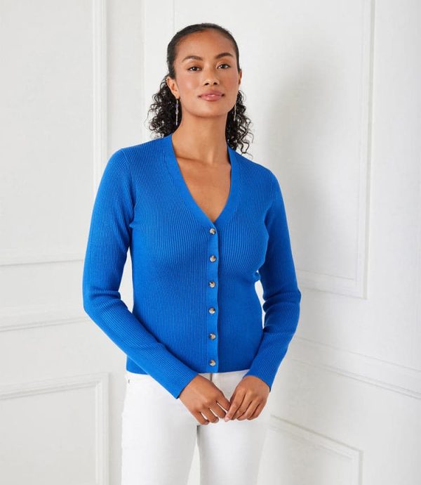Ribbed Cardigan Sweater - Image 2