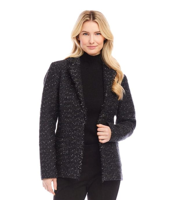 Fringed Tweed Blazer - Image 2