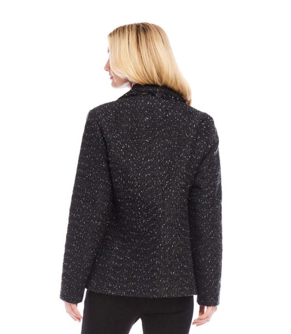 Fringed Tweed Blazer - Image 4