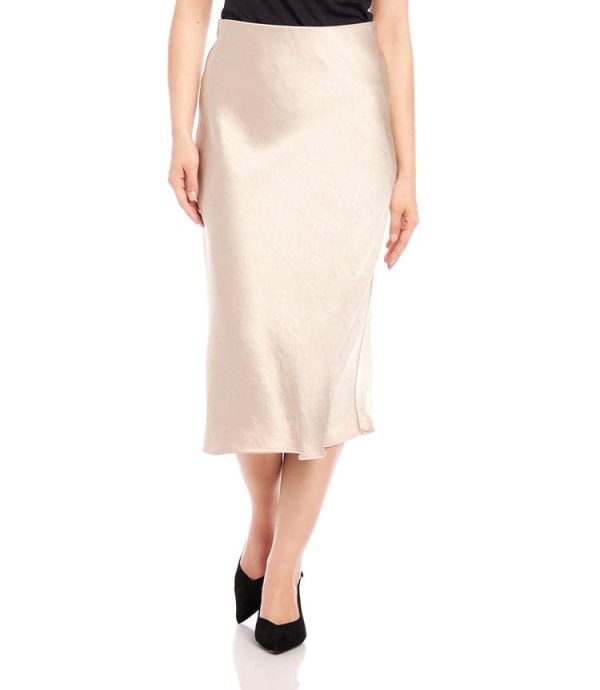 Satin Bias Cut Midi Skirt - Image 3