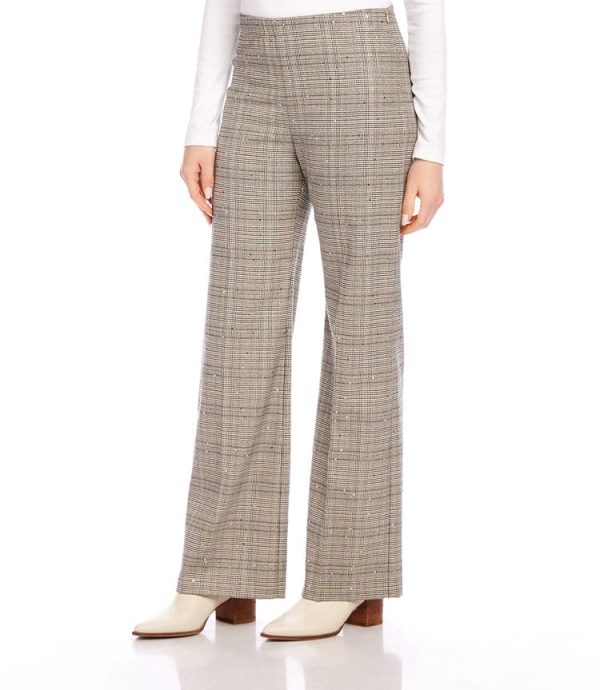 Sequin Plaid Pants - Image 2
