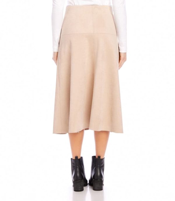 Faux Suede Midi Skirt - Image 4