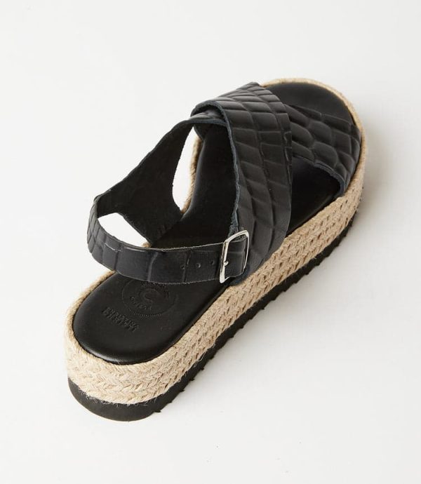 Leather Espadrille Sandals - Image 3