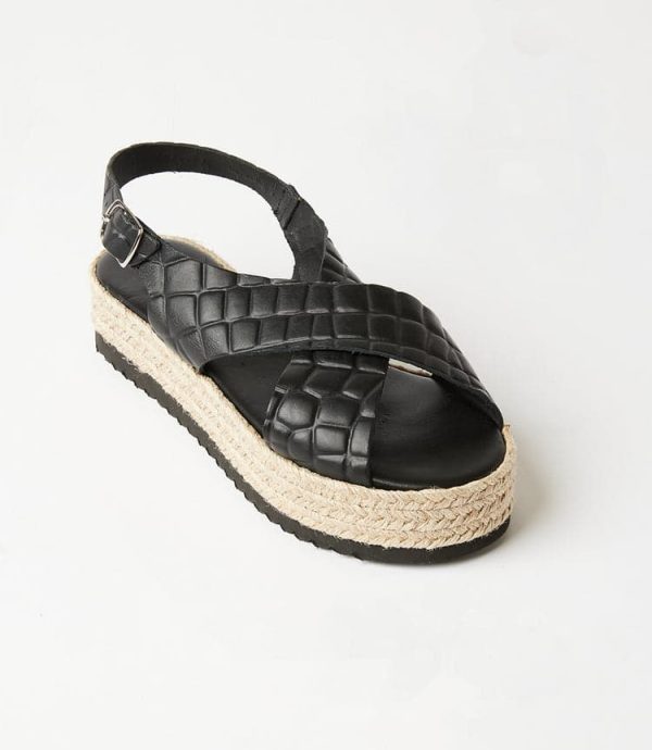 Leather Espadrille Sandals - Image 4