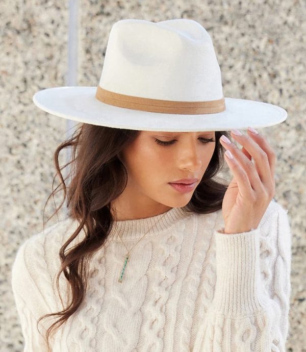 Faux Suede Fedora Hat - Image 2