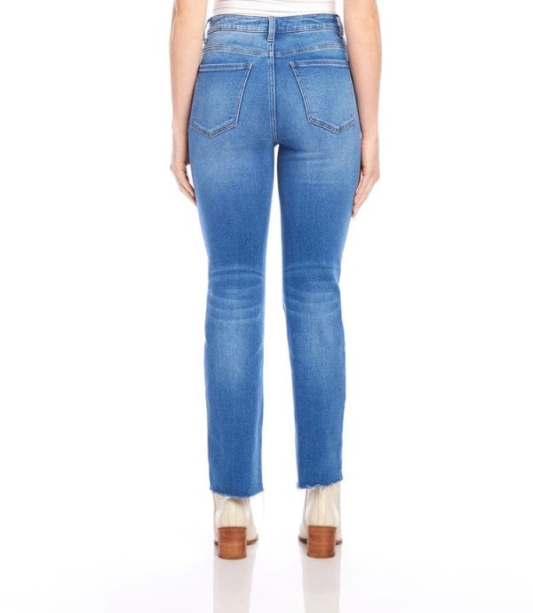 Raw Hem Straight Jeans - Image 4