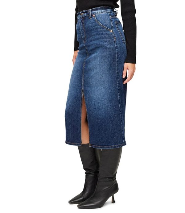 Denim Midi Skirt - Image 2
