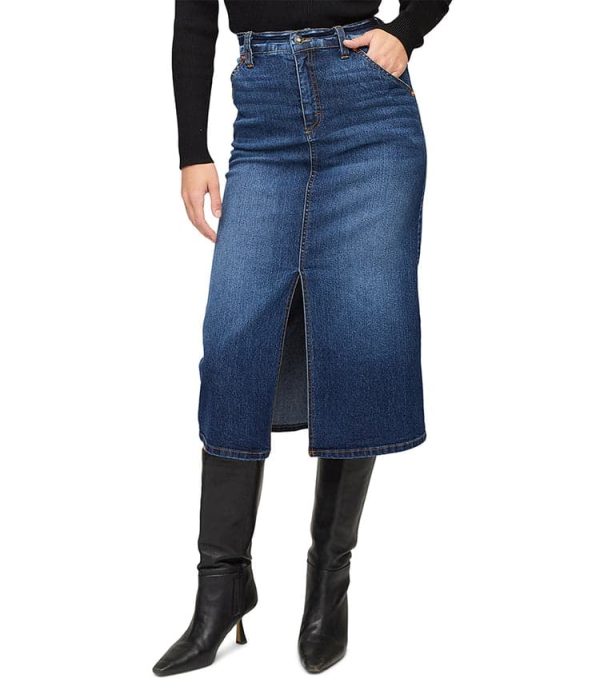 Denim Midi Skirt - Image 4