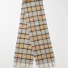 Merino Wool Fringed Plaid Scarf - Image 2
