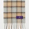 Merino Wool Fringed Plaid Scarf - Image 3
