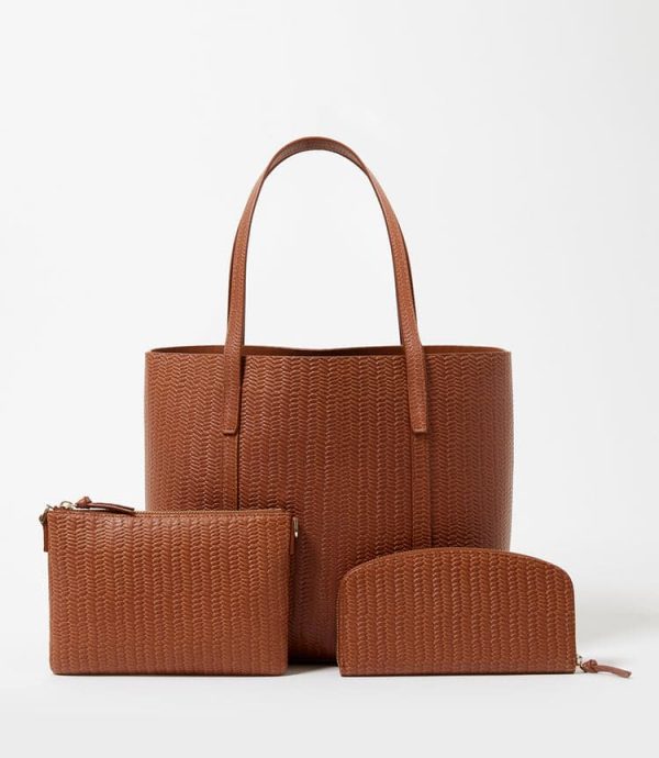 Embossed Leather Crossbody Bag - Image 5